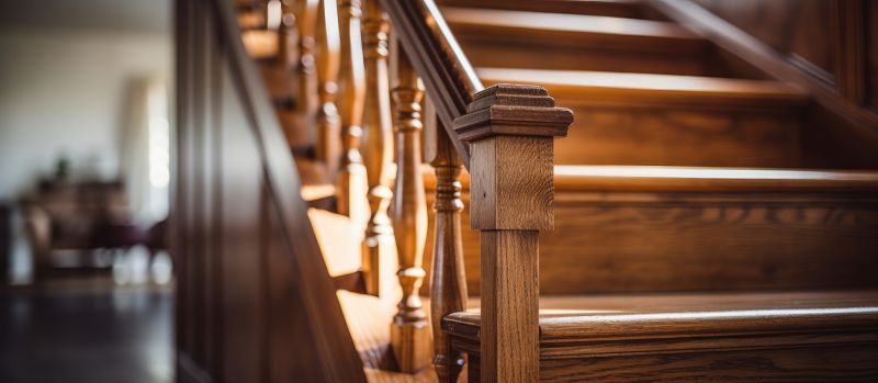 Wood Stair Railing Repair in Conroe, TX